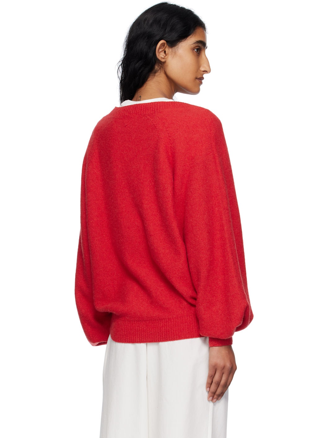 Red Soar Purl Sweater - 3