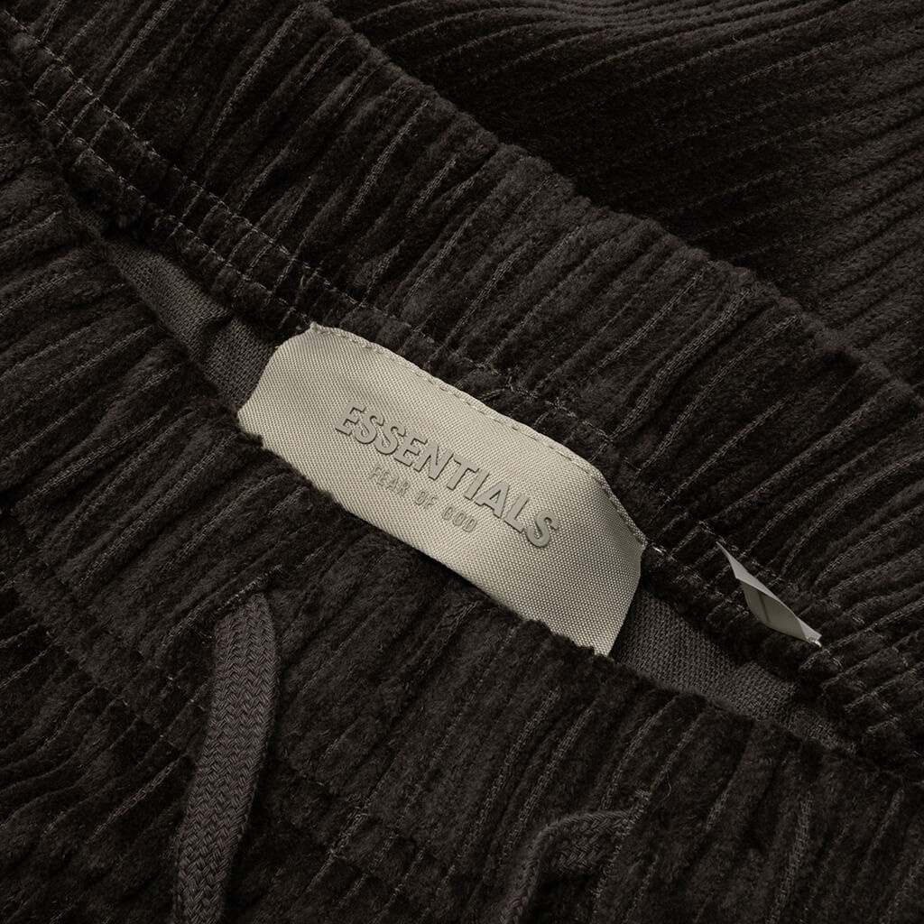 WOMEN'S RELAXED CORDUROY TROUSER - OFF BLACK - 4