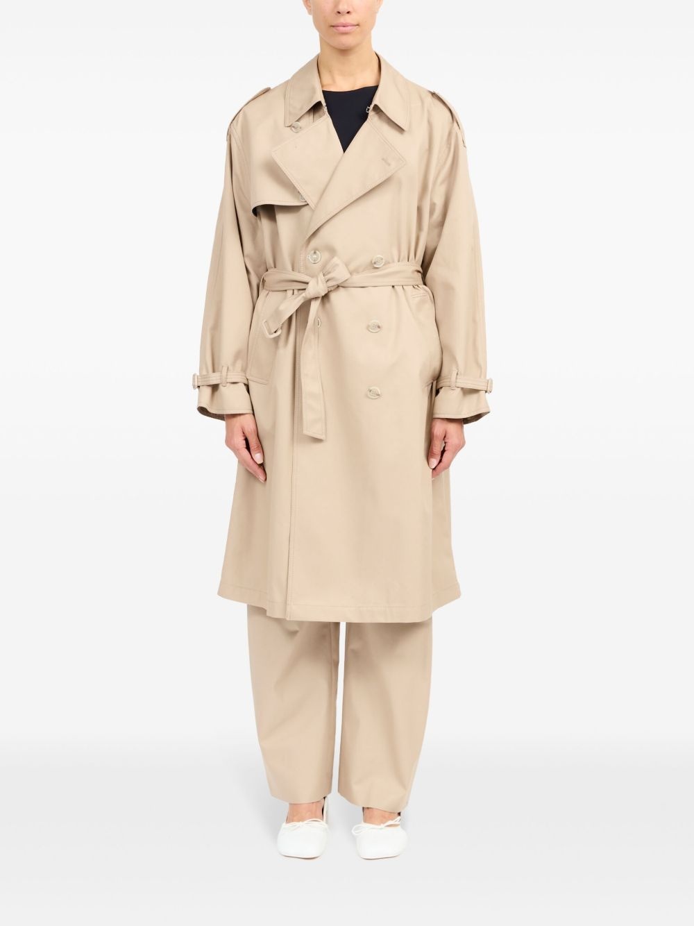 belted trench coat - 2