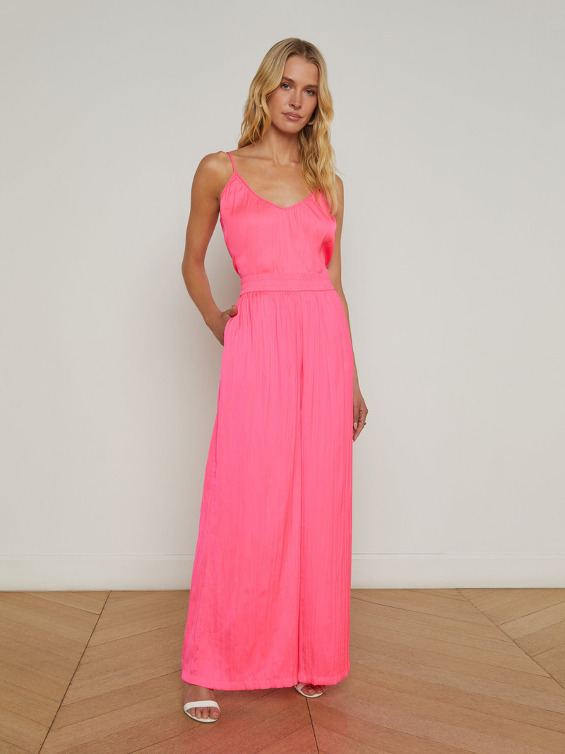 L'AGENCE Lillian Satin Wide-Leg Pant outlook