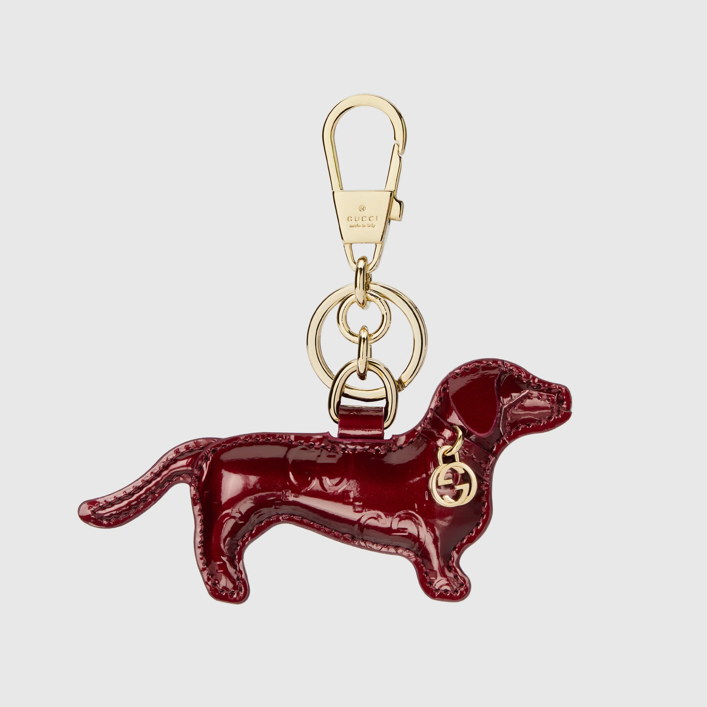 Dog-shaped bag charm - 1