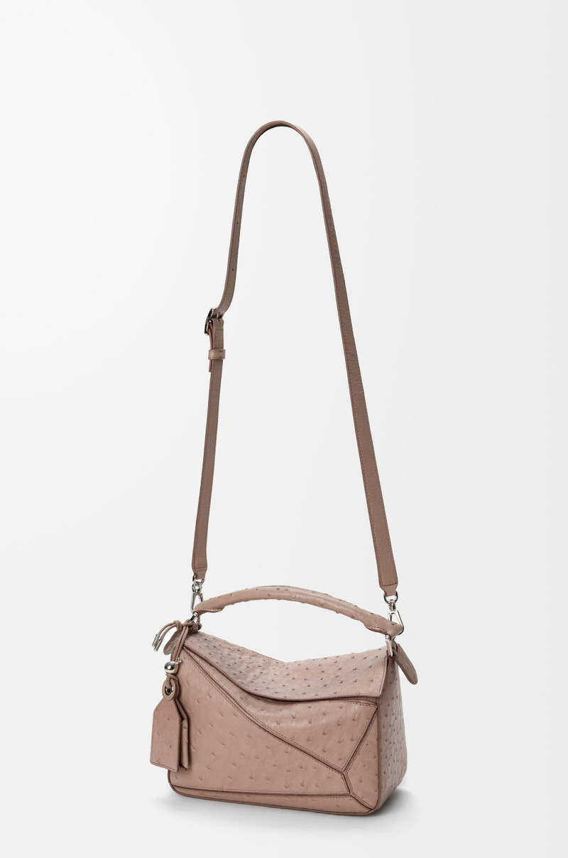 Small Featherlight Puzzle bag in ostrich 7
