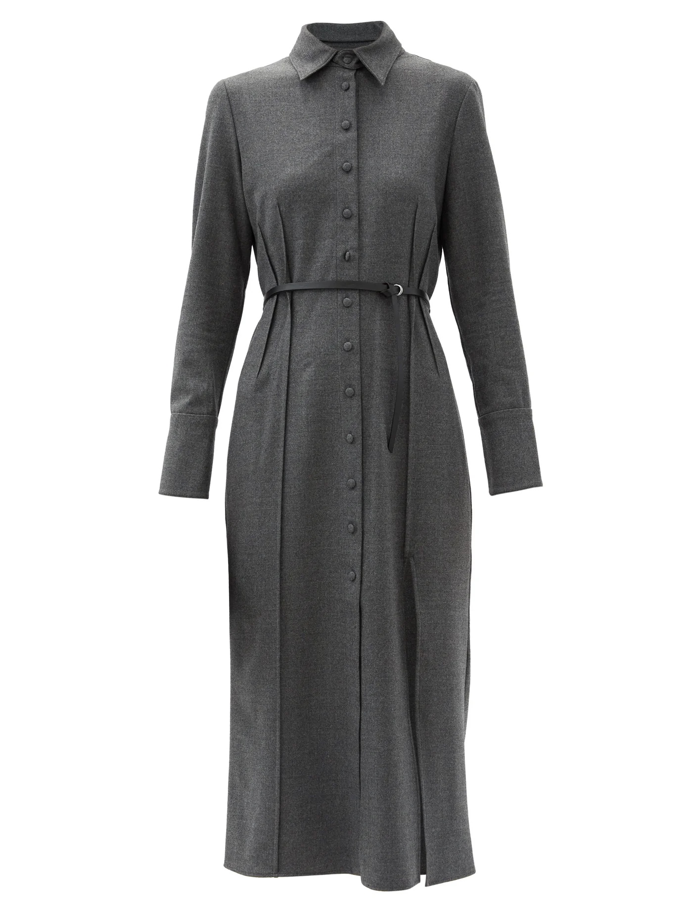 Edith wool-blend shirt dress - 1