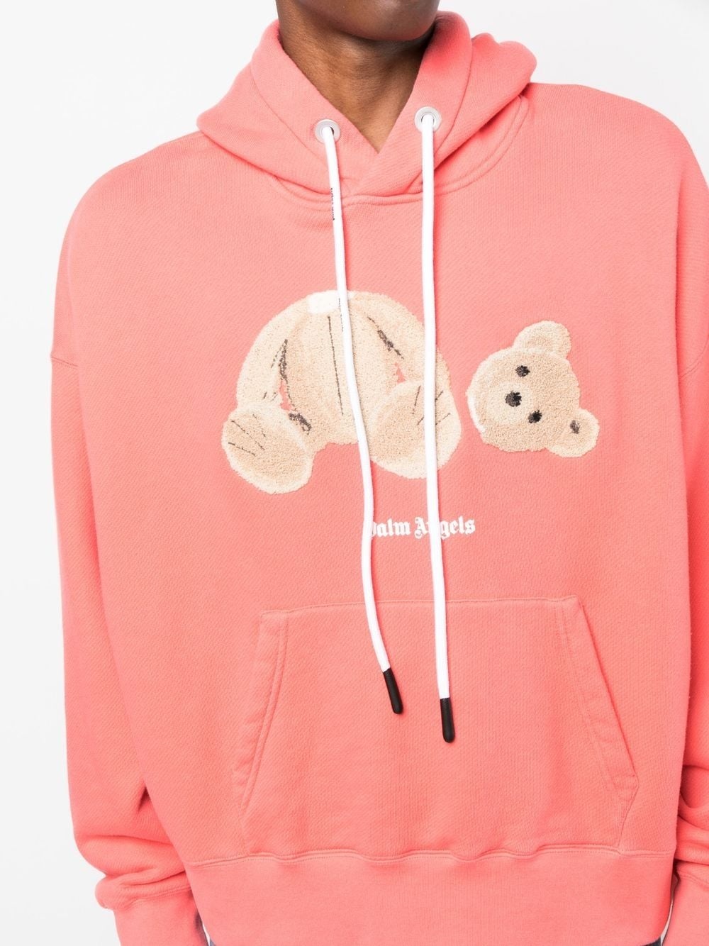 teddy bear-print pullover hoodie - 5