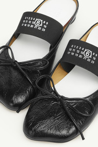 【関税＆送料込み】Mm6 Maison Margiela 'Anatomic' Ballet Fl MM6 Maison Margiela M6 Anatomic Ballet Flat Shoes Black 36