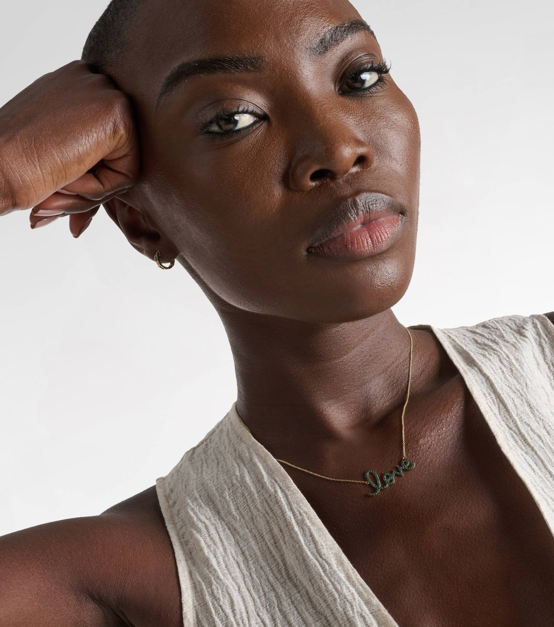Love 14kt gold necklace with diamonds - 3