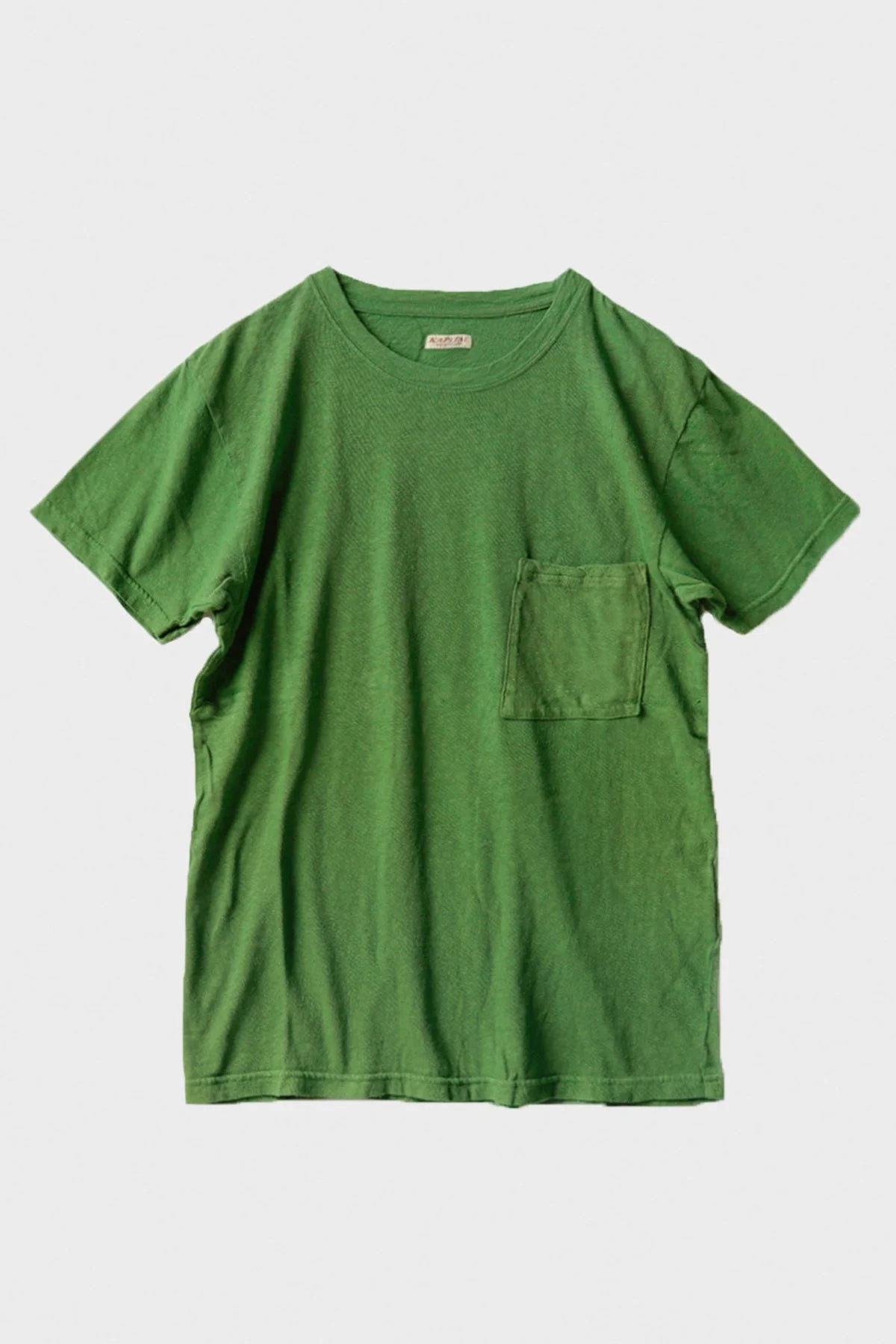 Gauze Jersey Crew Pocket T - Green - 1