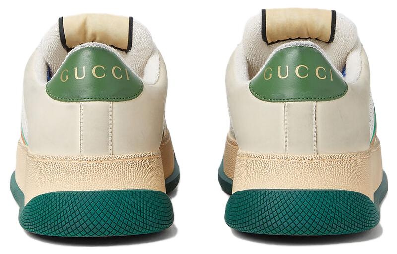 (WMNS) Gucci Screener GG Leather Sneakers 'Beige Green Red' 756478-0YIA0-9547 - 5