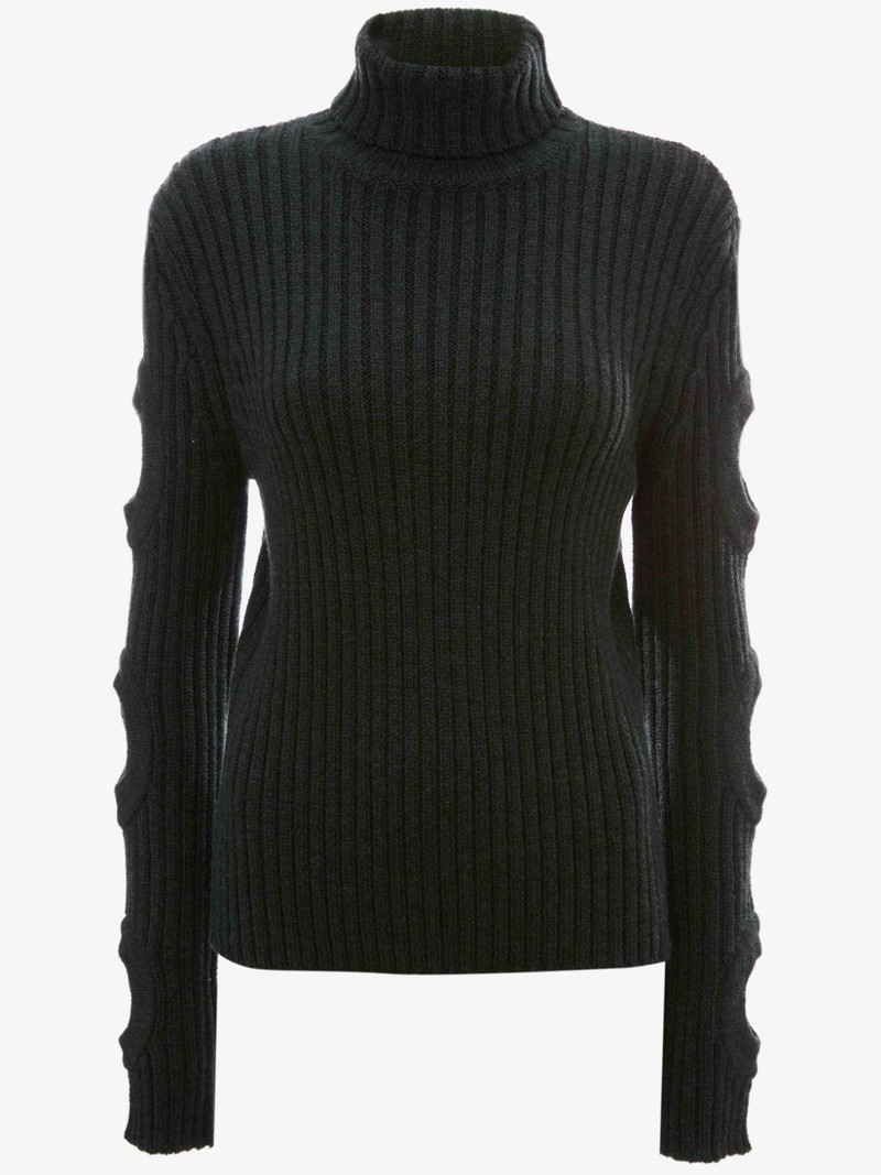 CUT OUT SLEEVE TURTLENECK JUMPER 1