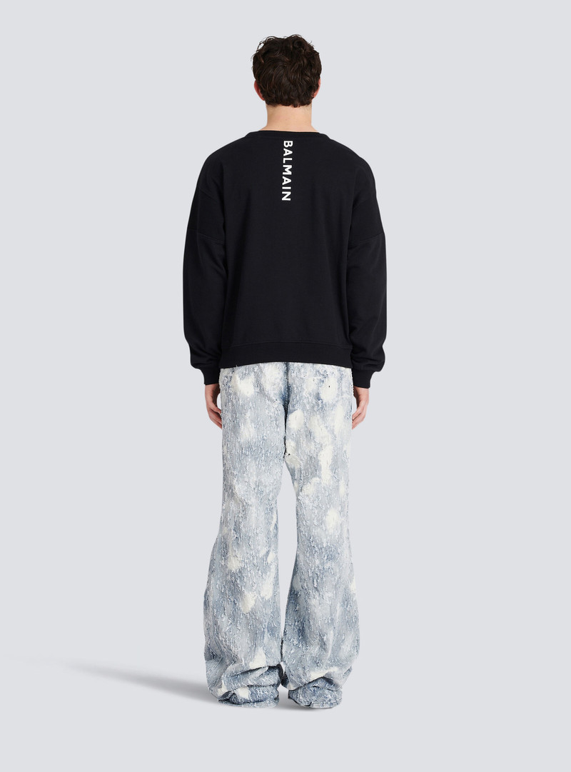 Balmain Eco-designed cotton sweatshirt with Balmain logo print outlook