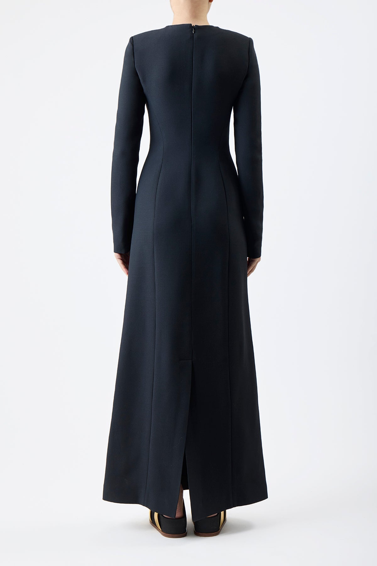 Cadell Dress in Silk Wool Cady - 5