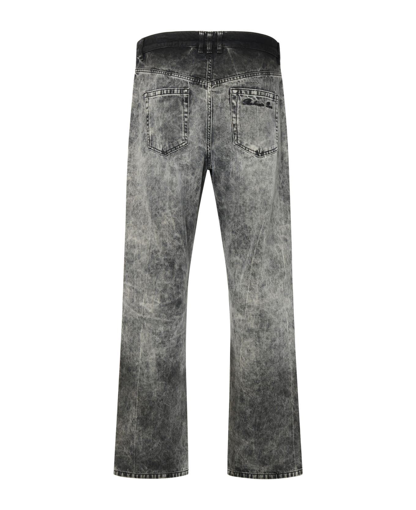 Gray Cotton Jeans - 3