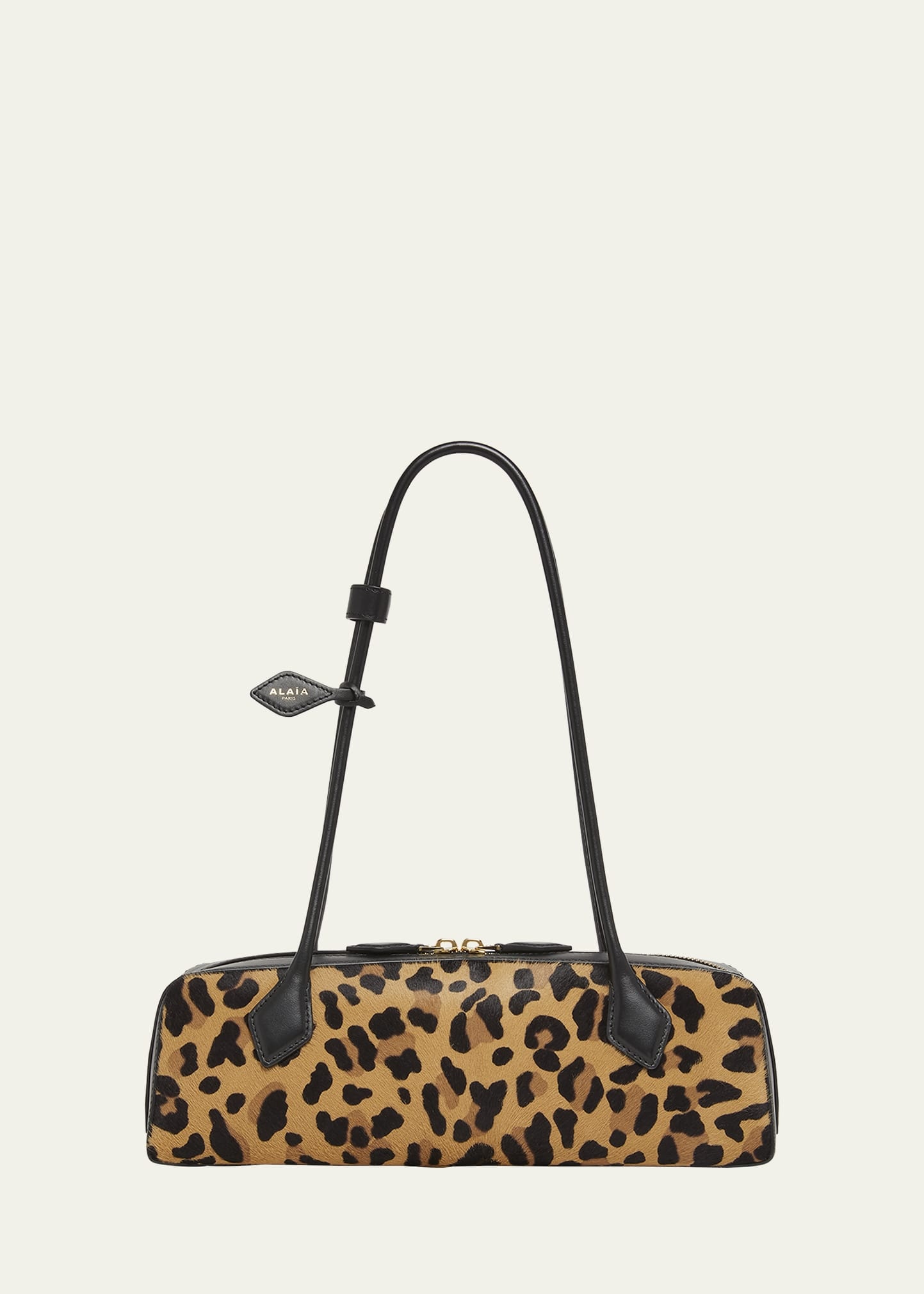 Le Teckel Medium Shoulder Bag in Leopard Calf Hair - 1