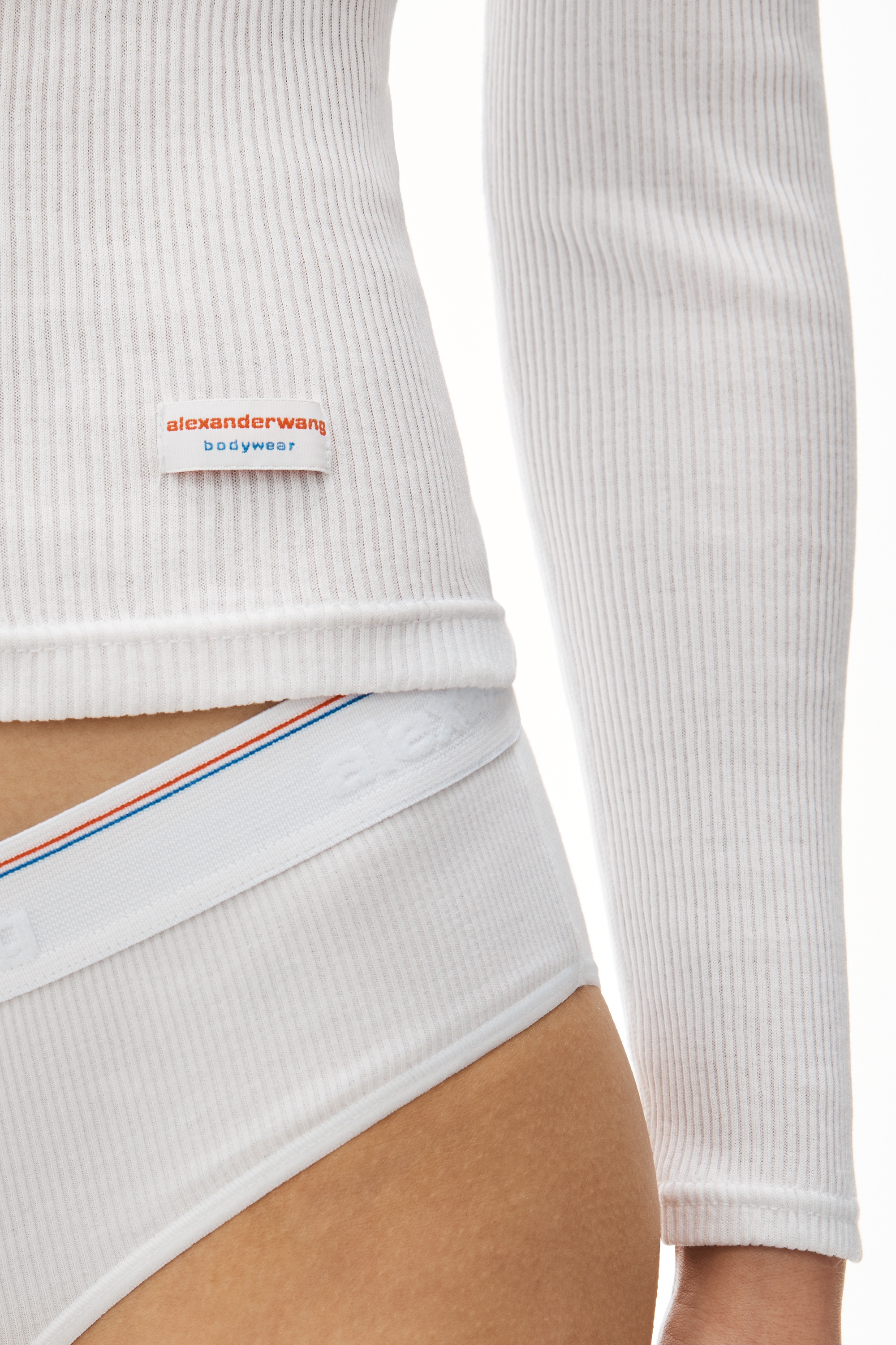 Long-Sleeve Tee in Ribbed Cotton Jersey - 6