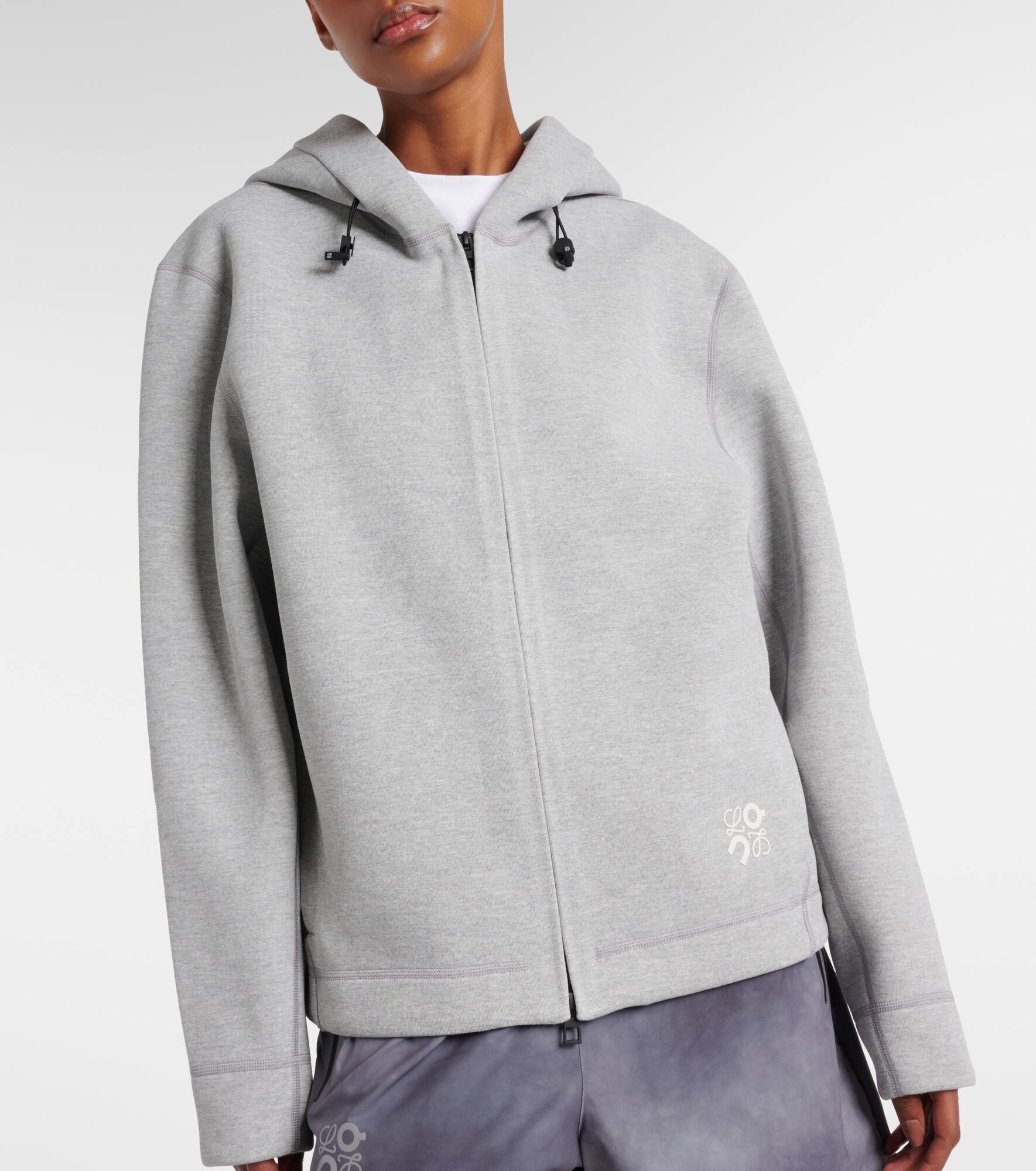 x On logo jersey hoodie - 7