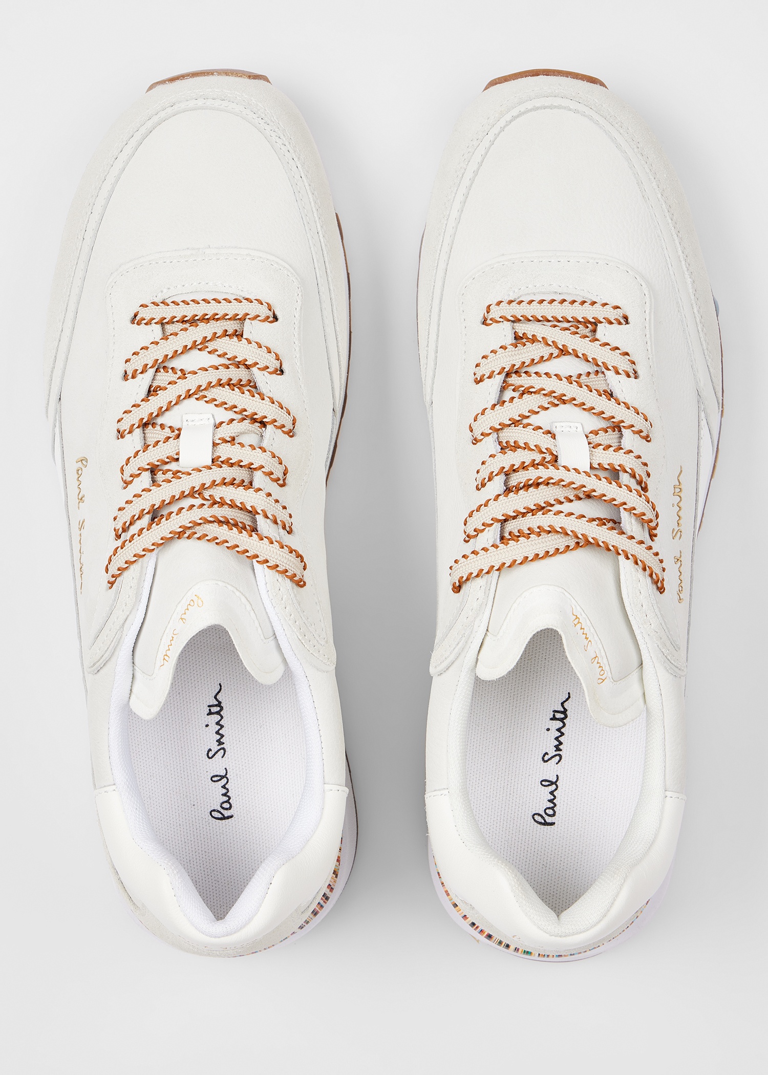 White Leather 'Aston' Trainers - 5