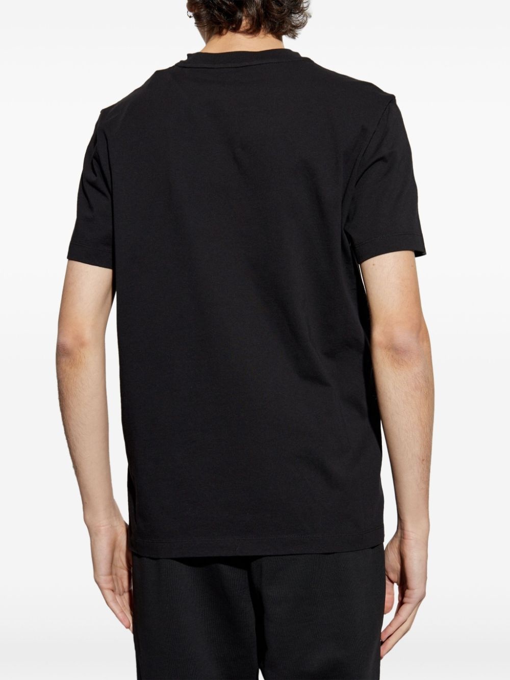 blurred-logo cotton T-shirt - 4