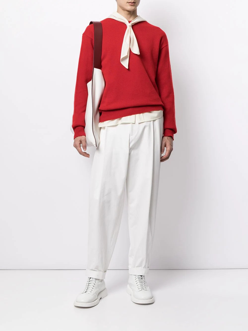 crew-neck rib-trimmed jumper - 2