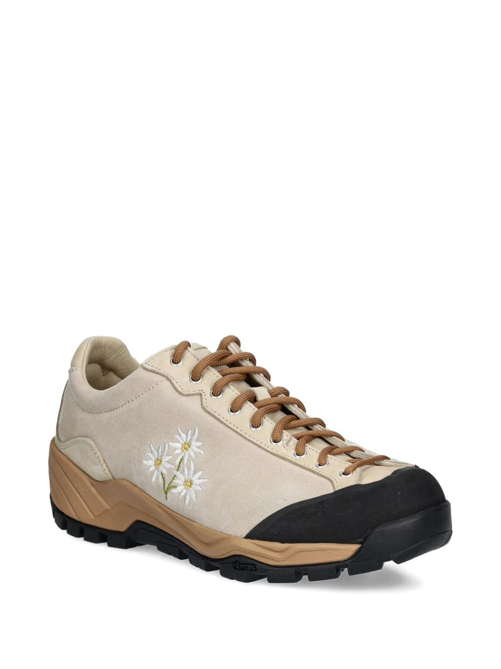 Movida Stella Alpina flower-embroidered suede sneakers - 2
