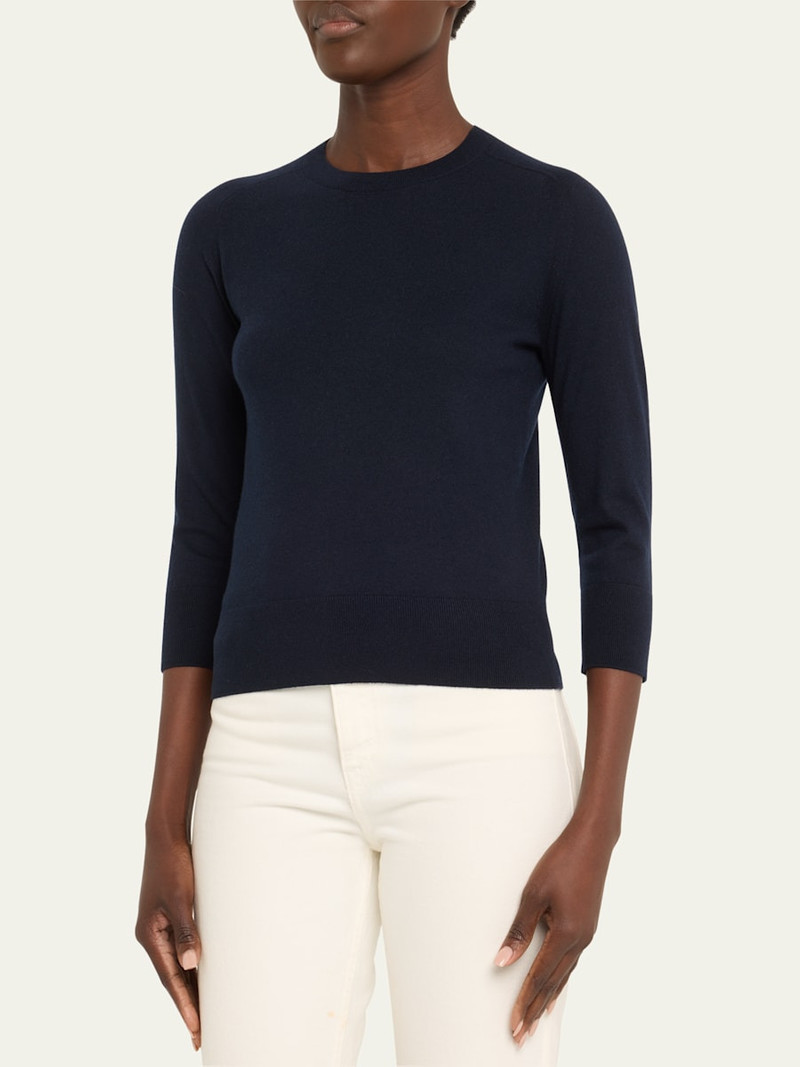 Loro Piana Girocollo Manica Neo Piuma Cashmere Sweater outlook