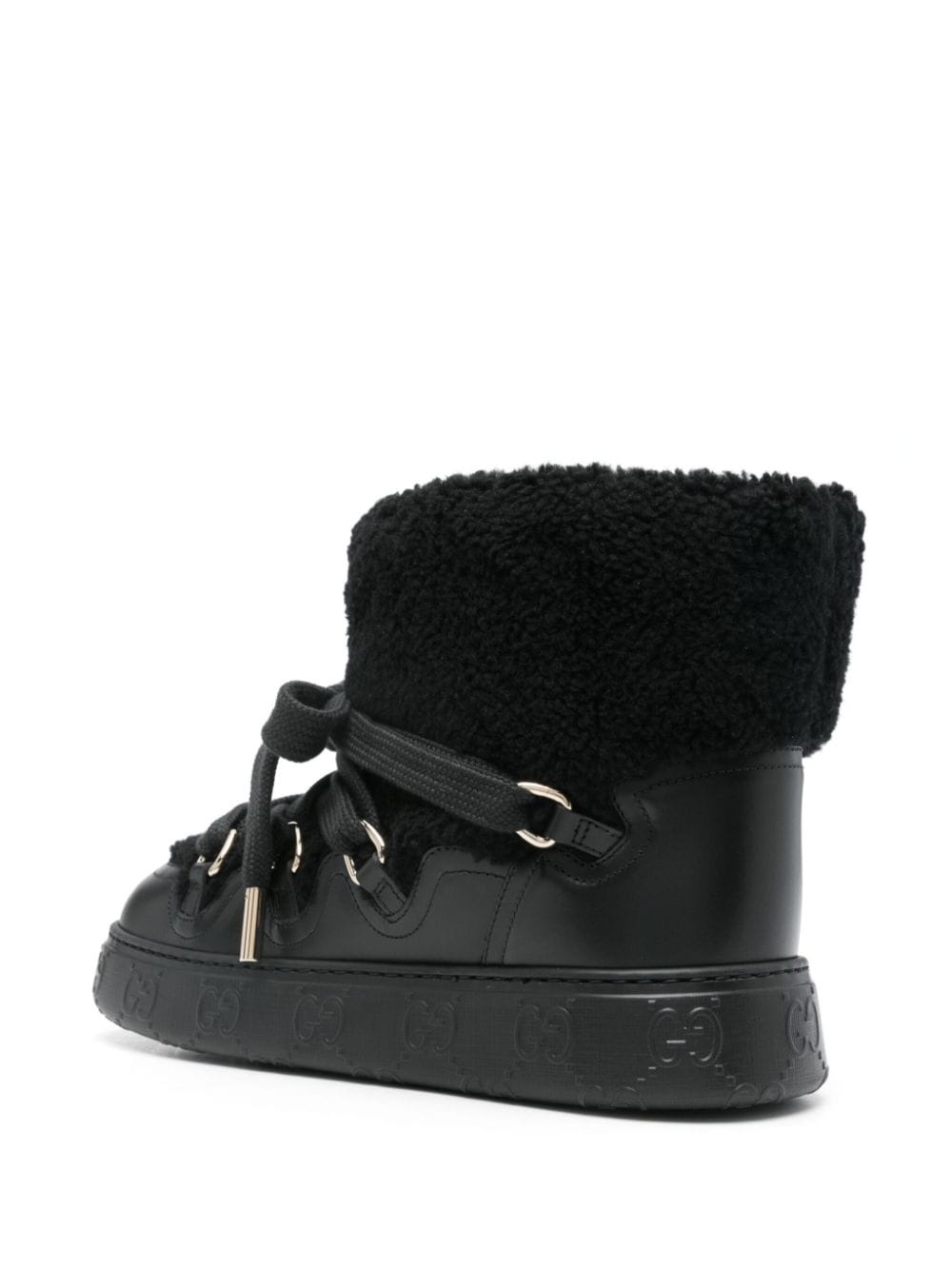faux-shearling ankle boots - 3