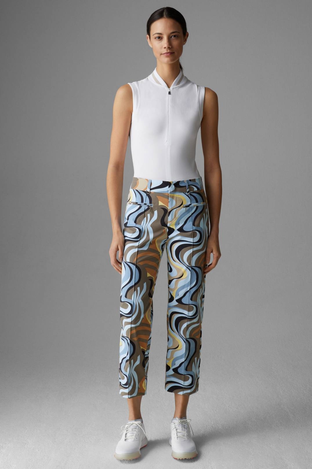 DASHA FUNCTIONAL PANTS IN LIGHT BLUE/CARAMEL - 4
