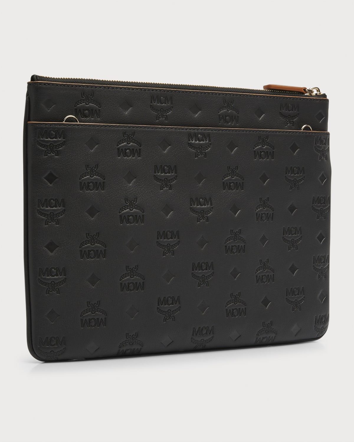 Klara Medium Monogrammed Leather Clutch Bag - 6