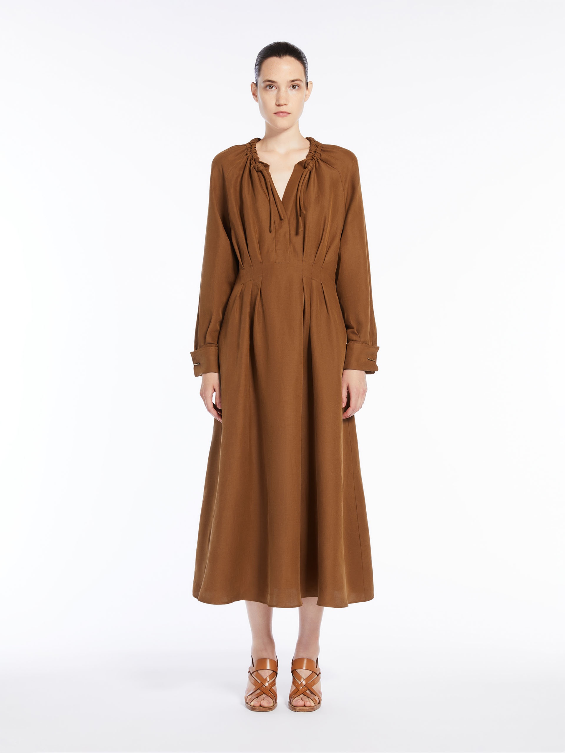 Feminine dress in linen and silk - 3