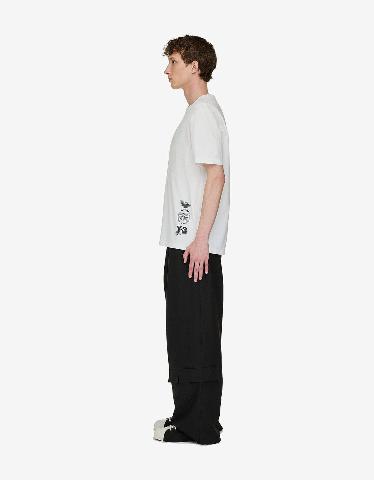 Y-3 White AOP Short Sleeve T-Shirt - 6