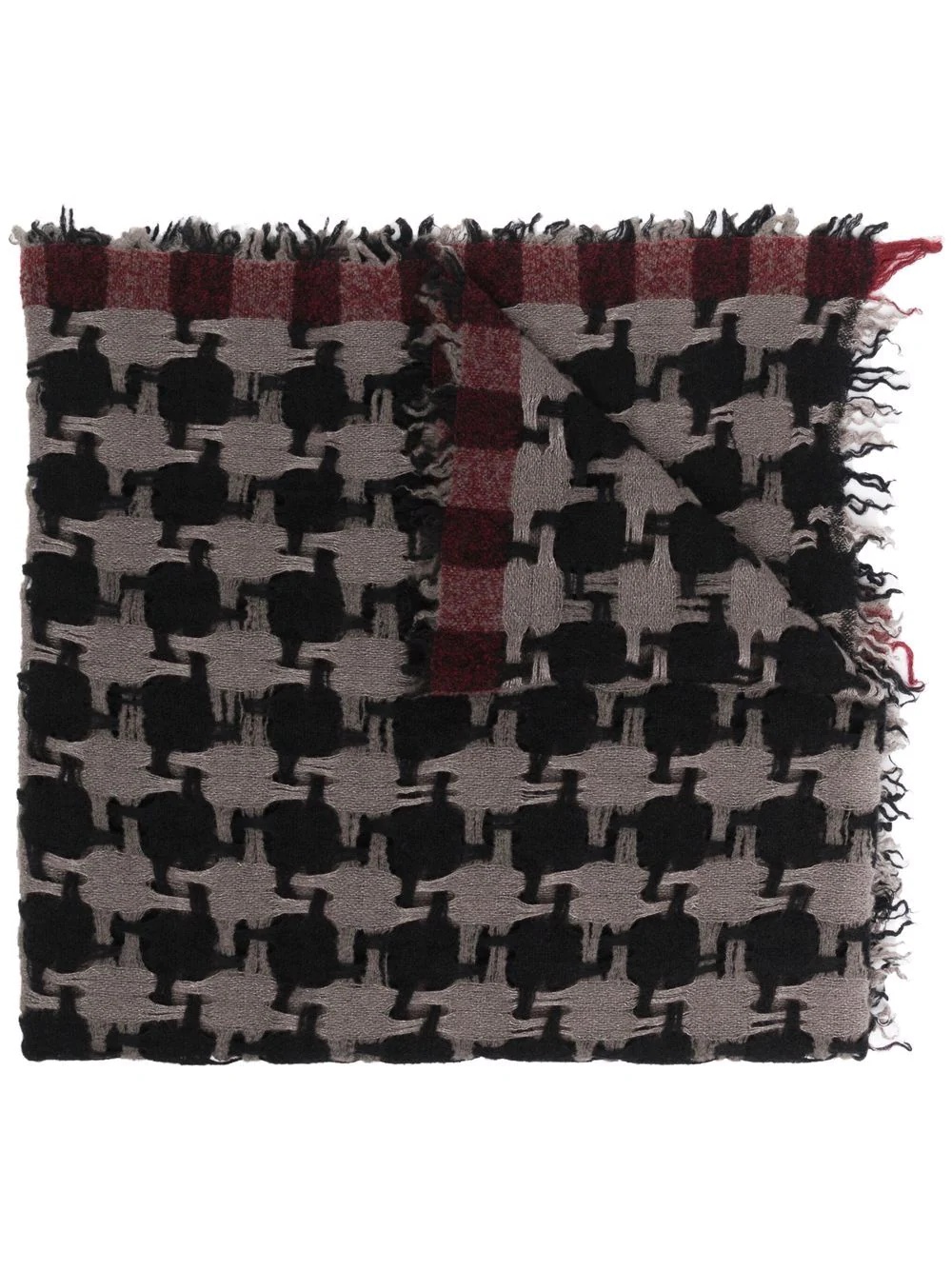 houndstooth-print scarf - 1