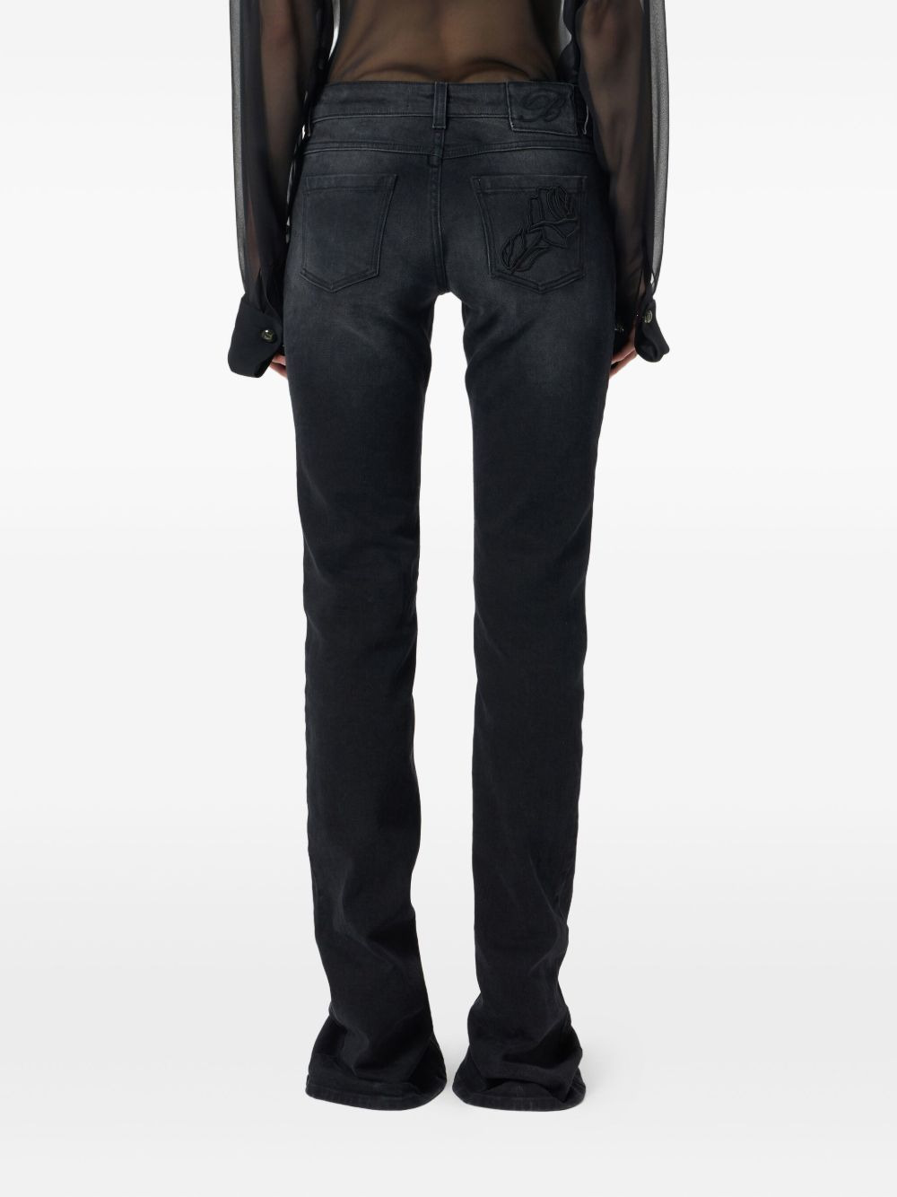 logo-patch jeans - 4