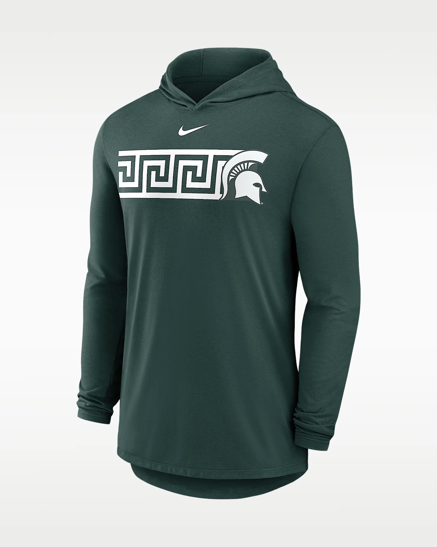Michigan State Primetime Pattern Men's Nike Dri-FIT College Long-Sleeve Hooded T-Shirt - 1