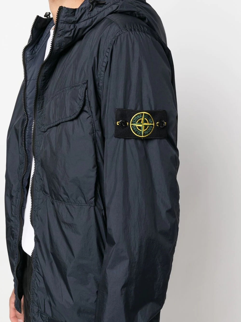 logo-patch zip-fastening jacket - 5