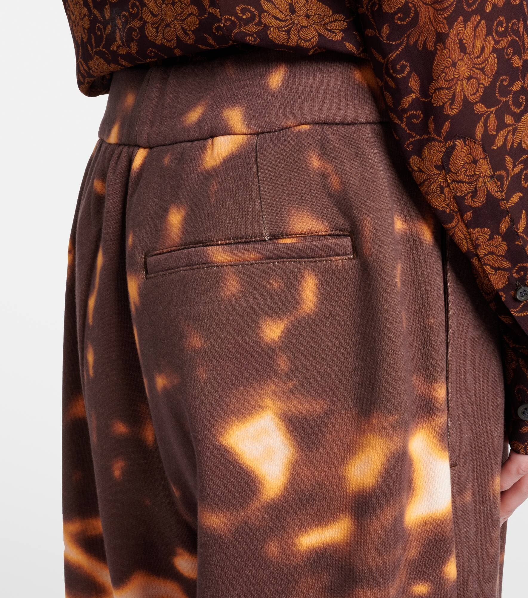 Printed cotton wide-leg pants - 5