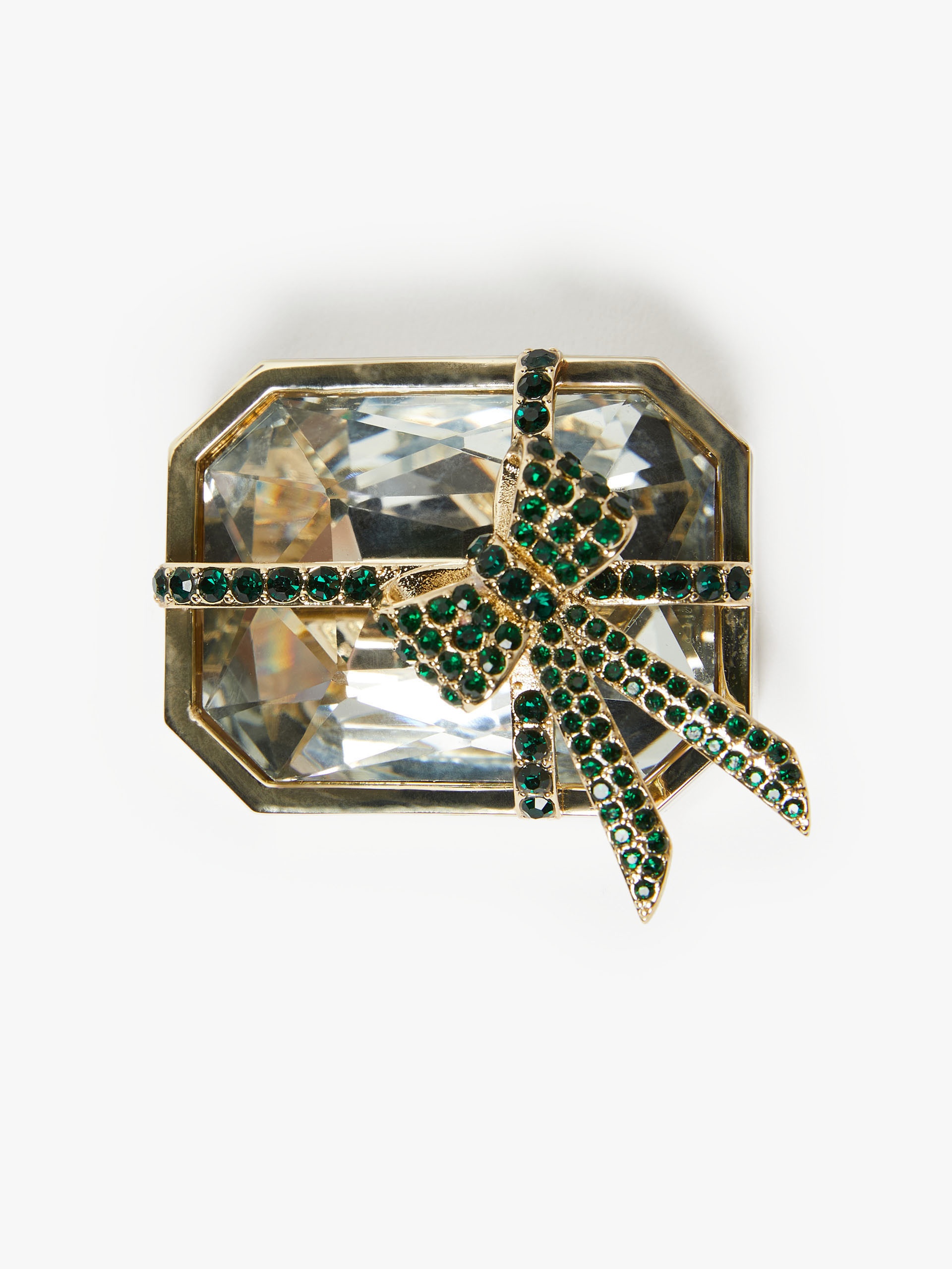 Metal and glass brooch - 1