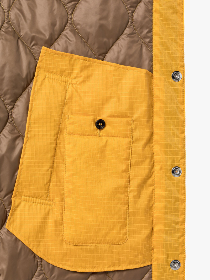 TEEMING YELLOW NYLON QUILTED COACH JACKET 6