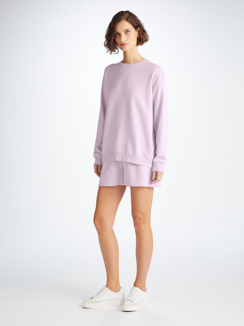 Women's Sweat Shorts Quinn Cotton Modal Lilac - 3