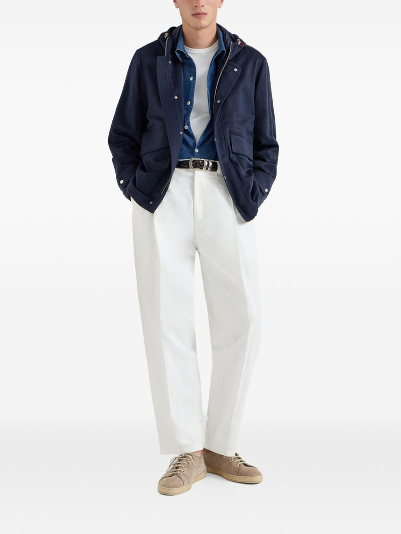 Brunello Cucinelli cashmere hooded jacket outlook