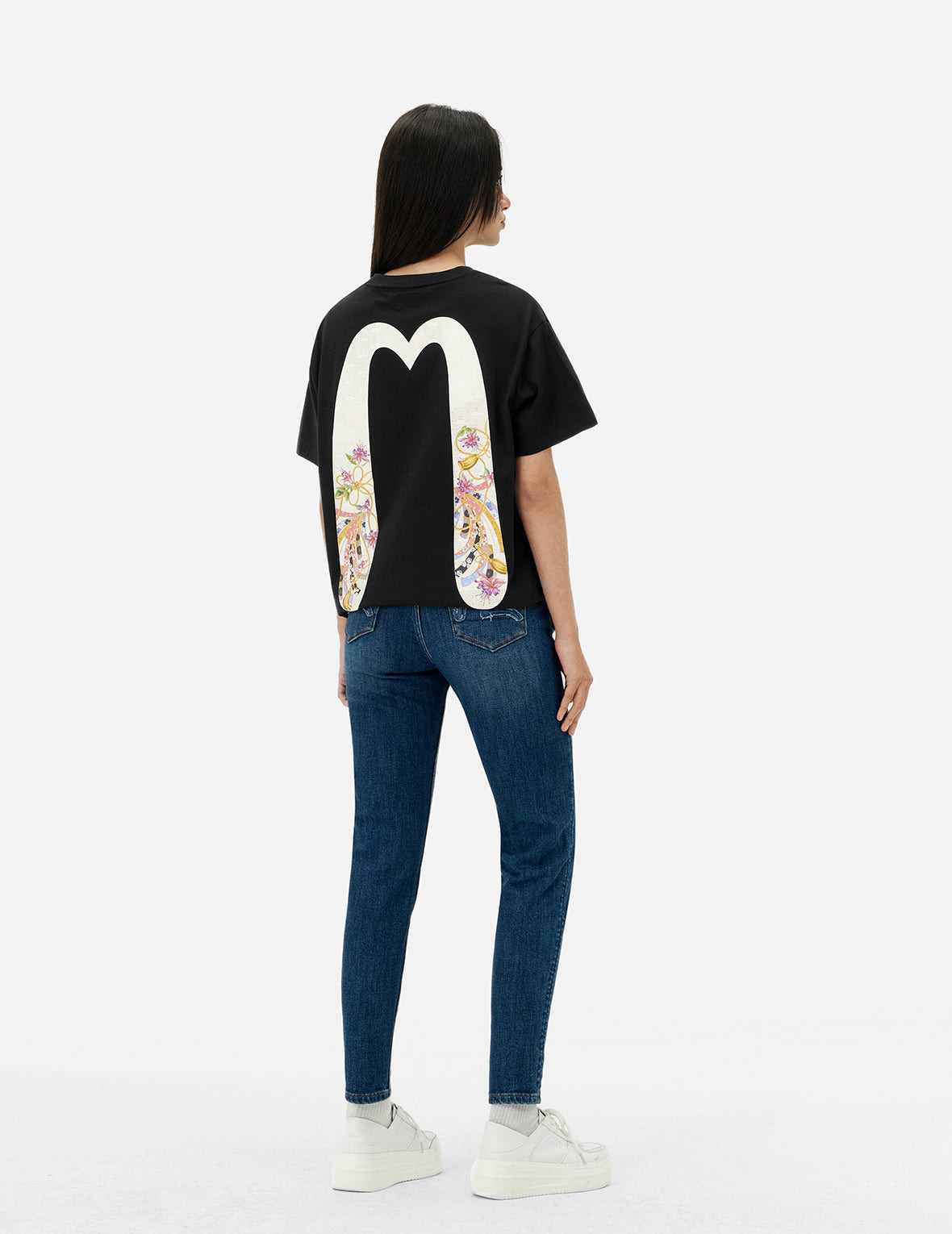 Magnolia and Knots Daicock Print Boyfriend T-shirt - 4