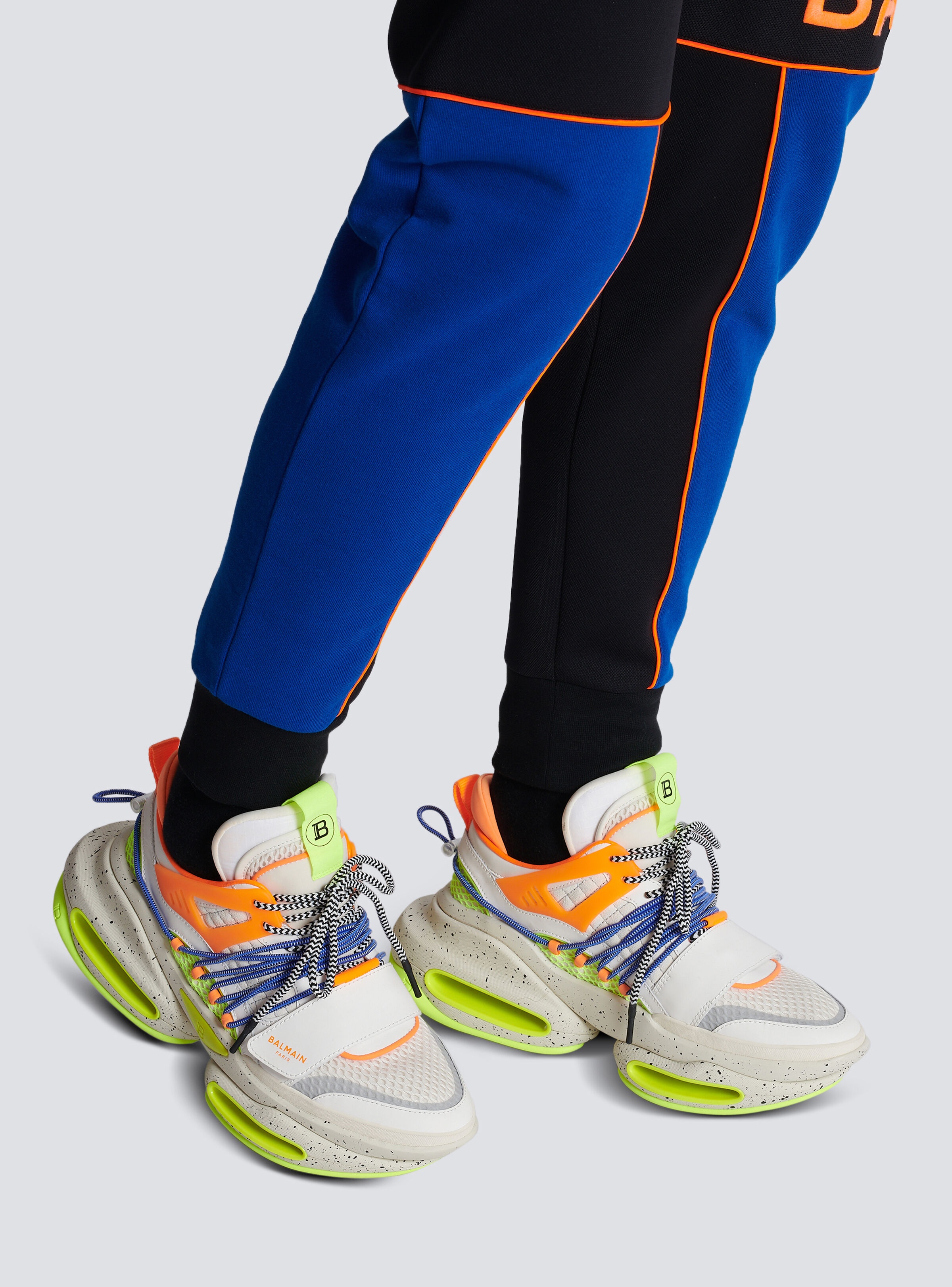B-Bold low-top trainers in neoprene and suede - 8