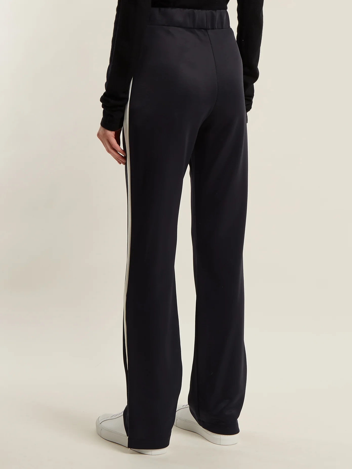 Side-stripe jersey track pants - 3