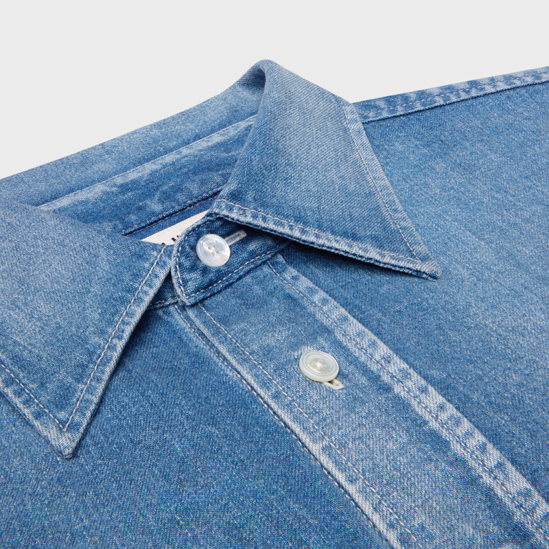 cropped shirt in denim 4