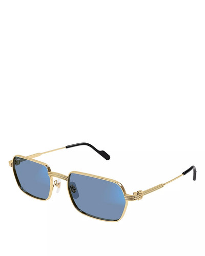 Cartier Premiere De Cartier 24 Carat Gold Plated Photochromatic Rectangular Sunglasses, 56mm outlook