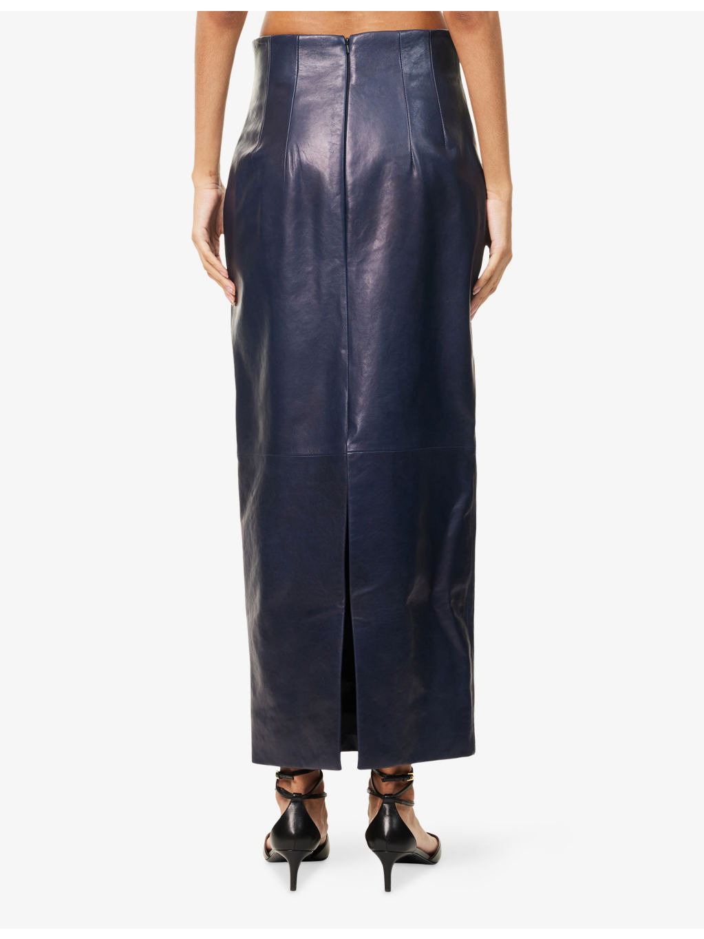 Loxley Mid-Rise Leather Midi Skirt - 4