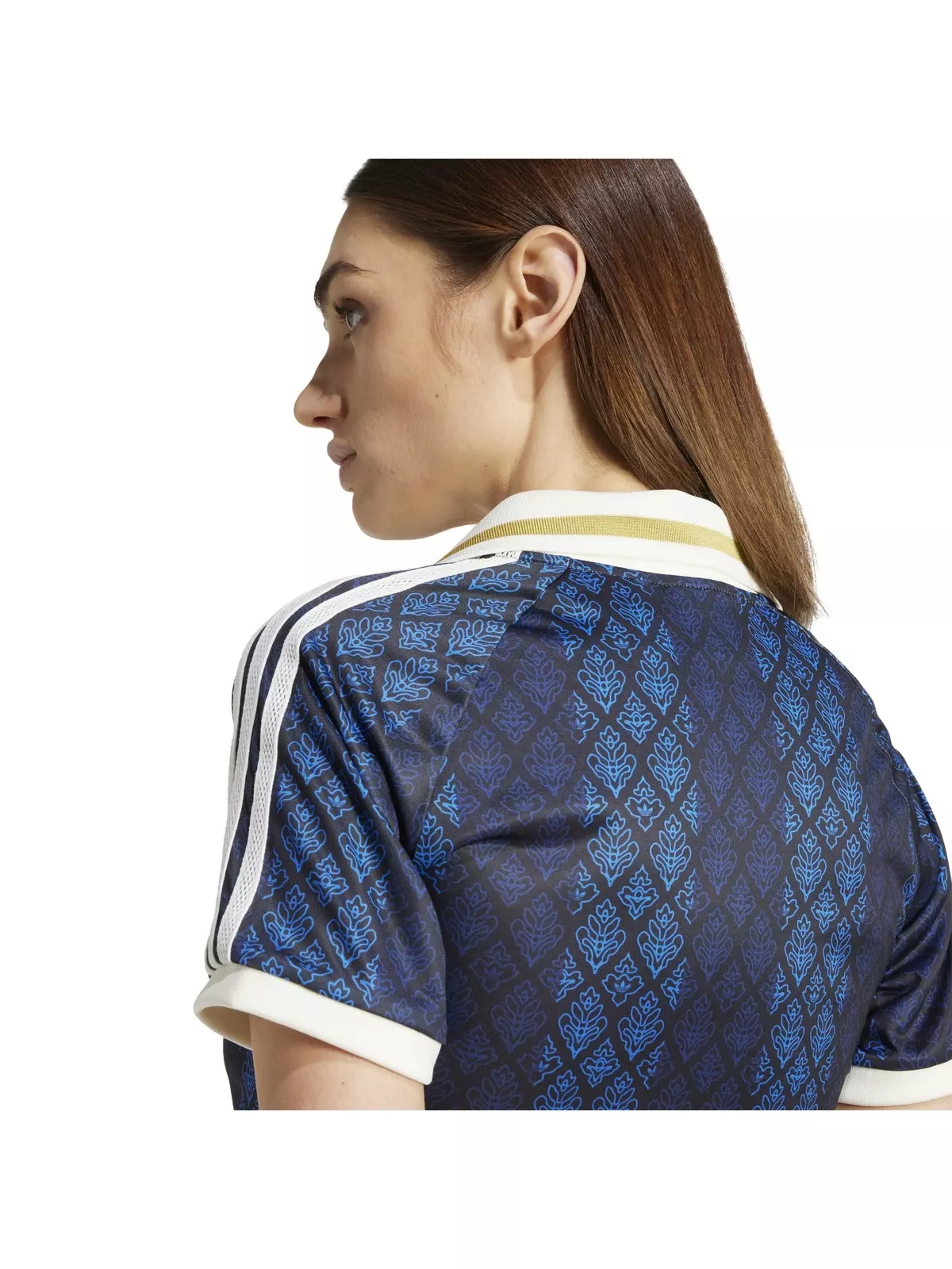 Originals Women's Retro Sports Cricket-Inspired Cropped Jersey -Black/Blue - 4