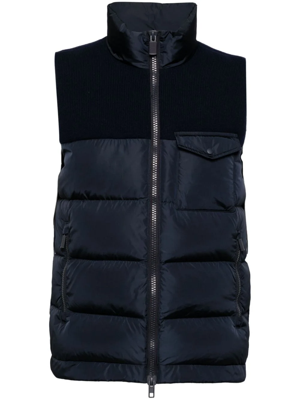 knitted padded gilet - 1