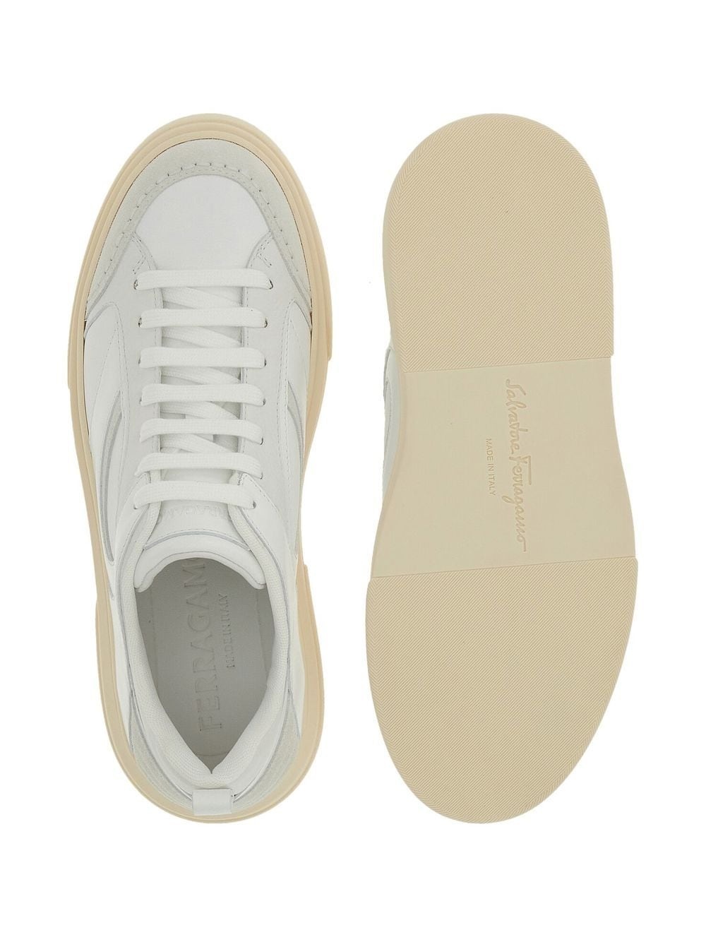 panelled low-top sneakers - 5