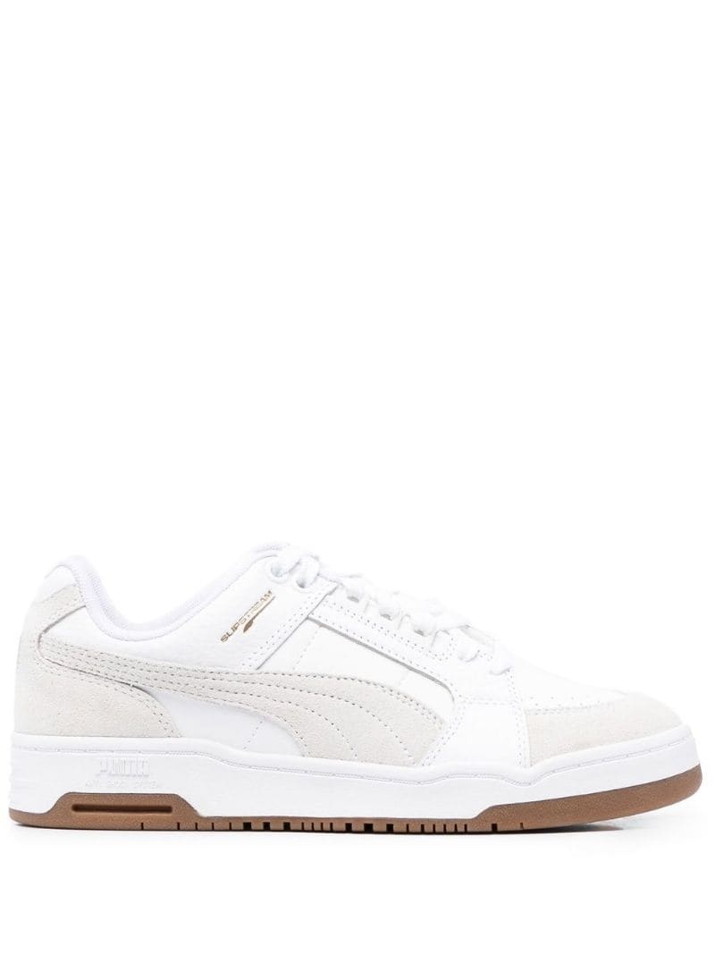 panelled low-top sneakers - 1