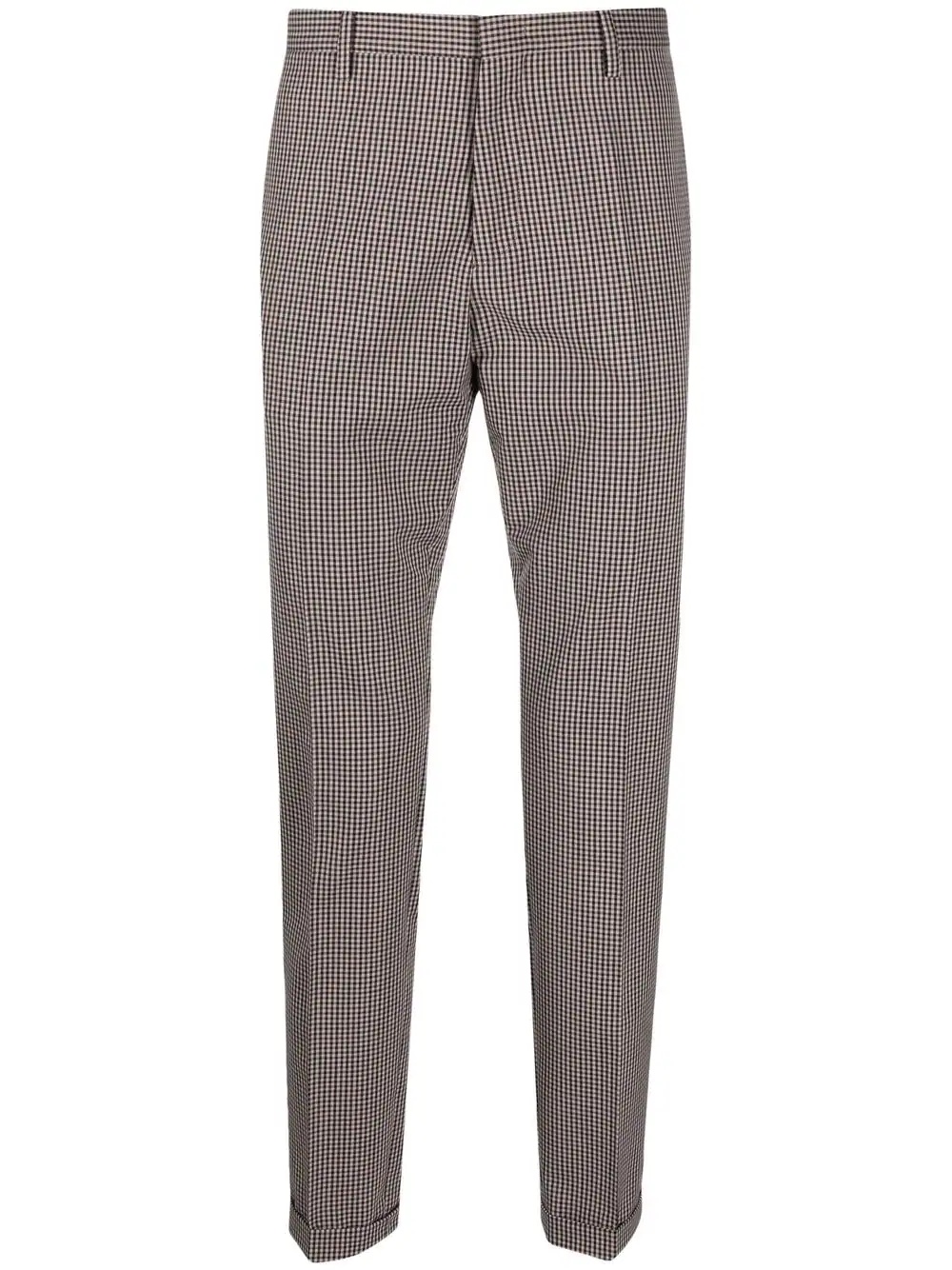 houndstooth slim-cut chinos - 1