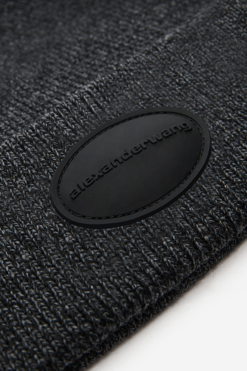 dome logo beanie in ribbed wool stretch 3